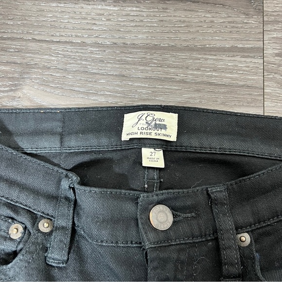 J.Crew Lookout High Rise Skinny Women’s Black Size 27 - Picture 3 of 10
